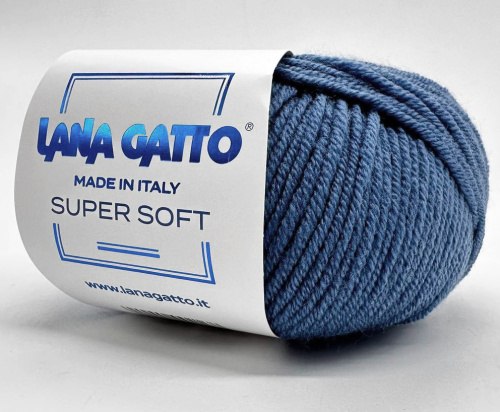 Пряжа Лана Гатто Супер Софт (Lana Gatto Super Soft) 14641 тёмный джинс