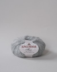 Пряжа Альпака Мохер Файн с пайетками цвет серый