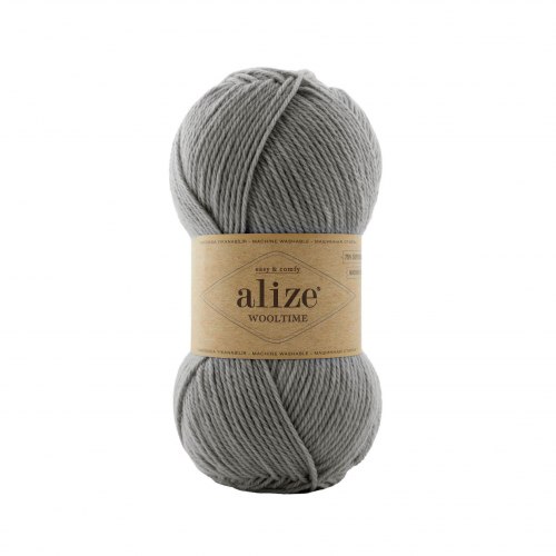 Пряжа Ализе Вултайм (Alize Wooltime) 21 серый