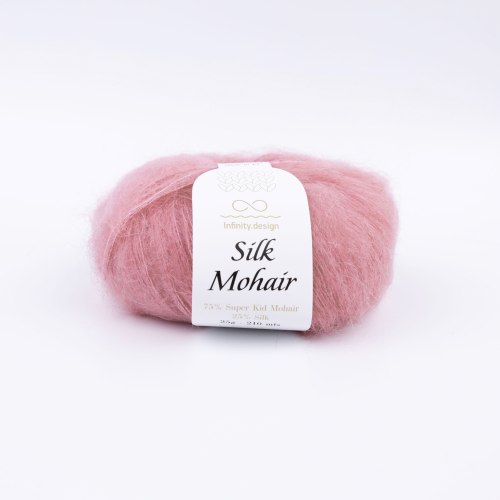 Пряжа Инфинити Силк Мохер (Infinity Silk Mohair) 4042 старый розовый
