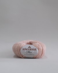 Пряжа Альпака Мохер Файн с пайетками цвет персиковый