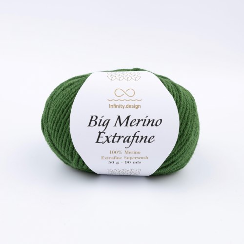 Пряжа Инфинити Биг Мерино Экстрафайн (Infinity Big Merino Extrafine) 8254 тёмно-зелёная трава