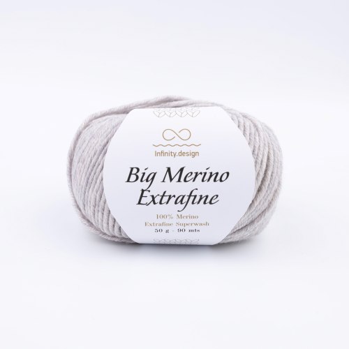 Пряжа Инфинити Биг Мерино Экстрафайн (Infinity Big Merino Extrafine) 1022 светло-серый