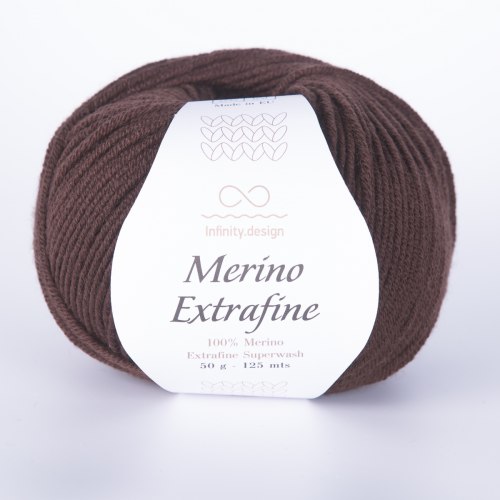 Пряжа Инфинити Мерино Экстрафайн (Infinity Merino Extrafine) 3082 коричневый