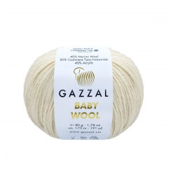 Пряжа Газзал Бейби Вул (Gazzal Baby Wool) 829 кремовый