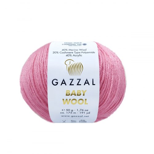 Пряжа Газзал Бейби Вул (Gazzal Baby Wool) 828 розовый