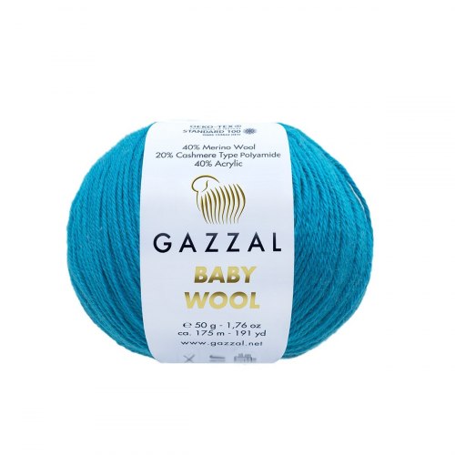Пряжа Газзал Бейби Вул (Gazzal Baby Wool) 822 морская волна