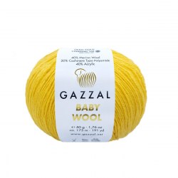 Пряжа Газзал Бейби Вул (Gazzal Baby Wool) 812 жёлтый