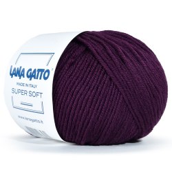 Пряжа Лана Гатто Супер Софт (Lana Gatto Super Soft) 19004 фиолетово-баклажановый