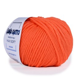 Пряжа Лана Гатто Макси Софт (Lana Gatto Maxi Soft) 14644 яркий апельсин