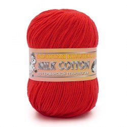 Пряжа Колор Сити Милк Коттон (Color City Milk Cotton) 18 ярко-красный
