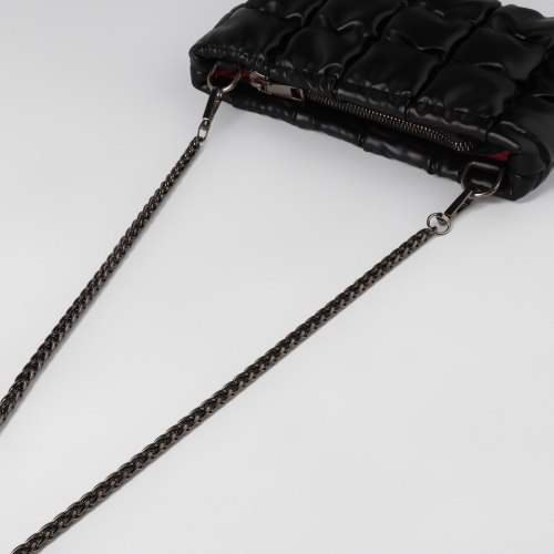 Цепочка для сумки, с карабинами, железная, 7 × 7 мм, 120 см, цвет чёрный никель арт. 7598520
