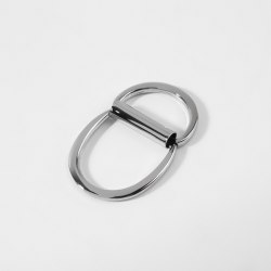 Полукольцо для сумок двойное, d = 20 мм, толщина - 1 мм, цвет серебряный арт. 9911427