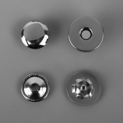 Кнопки магнитные, установочные, d = 14 мм, цвет серебряный арт. 10198304
