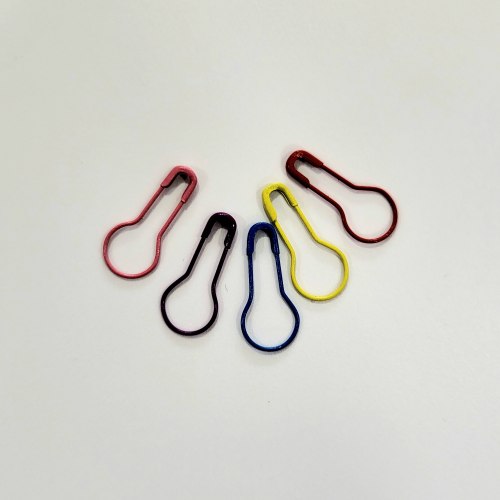 Набор маркеров разноцветных для вязания крючком и спицами "Булавка" металл 5 шт.