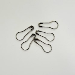 Набор маркеров серебристых для вязания крючком и спицами "Булавка" металл 5 шт.