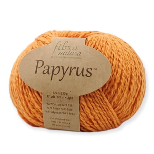 Пряжа Фибра Натура Папирус (Fibra Natura Papyrus) 229-31 оранжевый