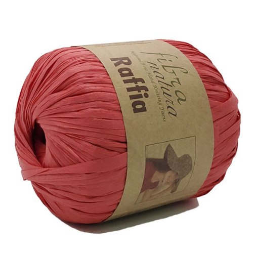 Пряжа Фибра Натура Раффия (Fibra Natura Raffia) 116-26 красный