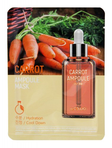 Ампульная маска морковная Dr. Cellio Carrot Ampoule Mask 25мл