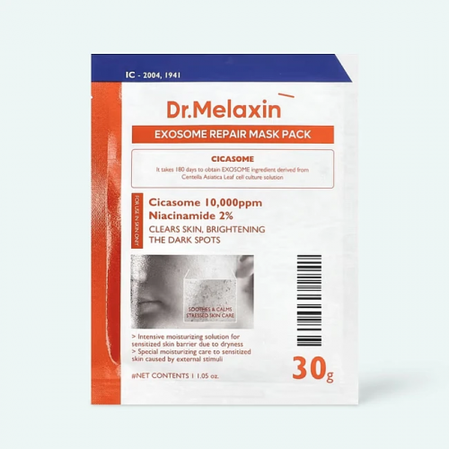 E Маска тканевая для лица восстанавливающая с экзосомами Dr.Melaxin Exosome Repair Facial Mask 30g