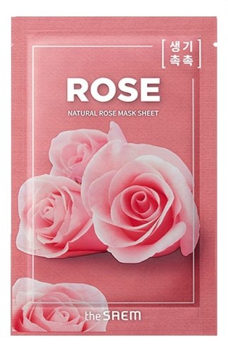 Тканевая маска с экстрактом розы THE SAEM Natural Rose Mask Sheet 21мл