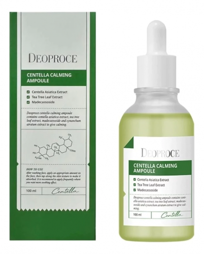 Успокаивающая сыворотка с экстрактом центеллы азиатской DEOPROCE Centella Calming Ampoule 100мл