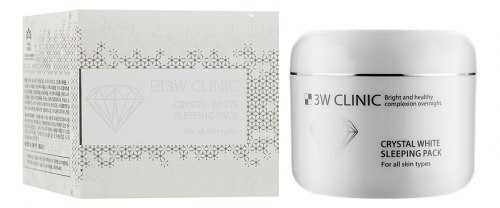 Ночная осветляющая маска для лица 3W Clinic Crystal White Sleeping Pack 100мл