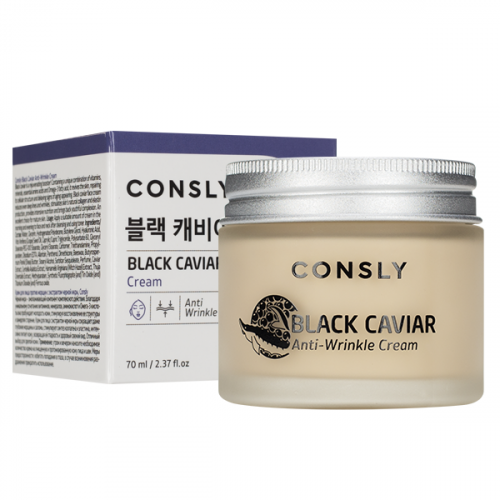 Крем против морщин с экстрактом черной икры CONSLY Black Caviar Anti-Wrinkle Cream, 70мл