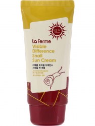 Крем улиточный солнцезащитный FARM STAY Visible Difference Snail Sun Cream SPF50 / PA+++ 70г