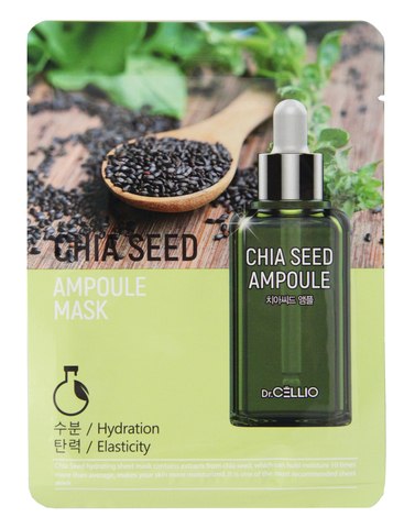Ампульная маска для лица с экстрактом семян чиа Dr. Cellio Chia Seed Ampoule Mask, 25 мл