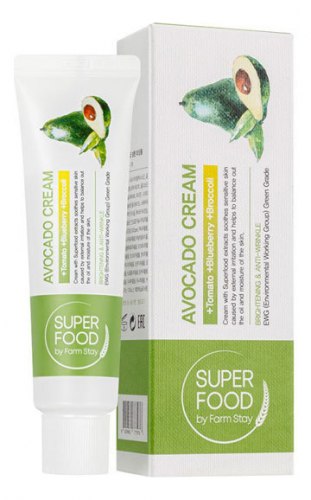 Питательный крем для лица с экстрактом авокадо Avocado FARM STAY Avocado Cream Super Food 60мл