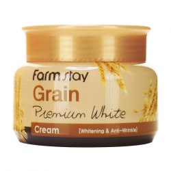 Осветляющий крем для лица с маслом ростков пшеницы FARM STAY Grain Premium White Cream 100г