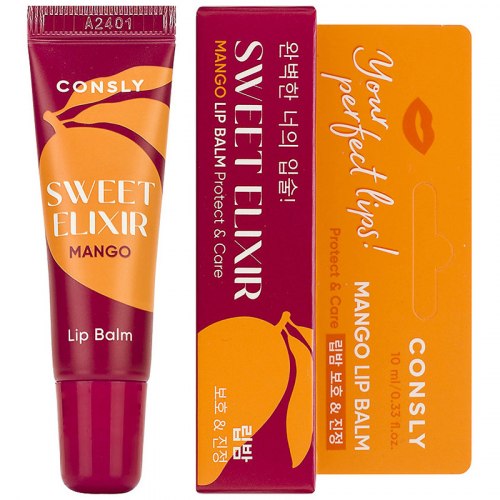 Бальзам для губ с экстрактом манго CONSLY Sweet Elixir Mango Lip Balm 10мл