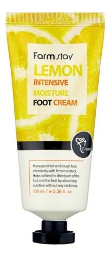Интенсивный крем для ног смягчающий , увлажняющий с экстрактом лимона FARM STAY Lemon Foot Cream 100мл
