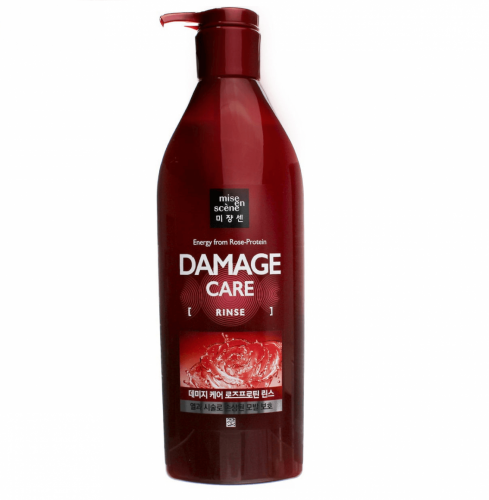 Восстанавливающий кондиционер для повреждённых MISE EN SCENE Damage Care Shampoo Energy from Rose-Protein Rinse ,680мл