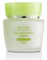 Крем для лица увлажняющий 3W Clinic Snail Moist Control Cream 50г