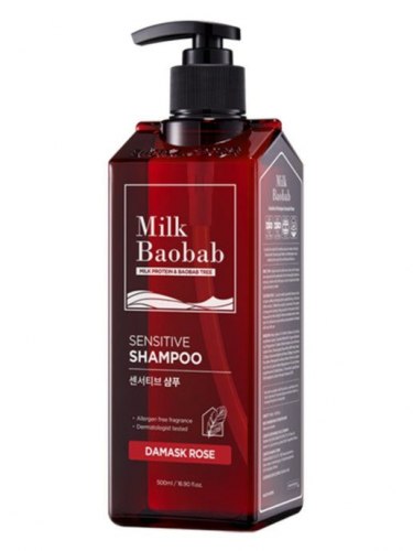Шампунь для чувствительной кожи головы и волос Milk Baobab Sensitive Shampoo Damask Rose 500ml