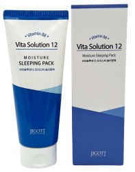 Маска для лица ночная увлажняющая JIGOTT Vita Solution 12 Moisture Sleeping Pack, 180 мл