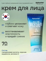 Крем для лица увлажняющий с гиалуроновой кислотой и морскими водорослями AYOUME Moisturizing cream - Hyaluronic Acid & Seaweed 70m