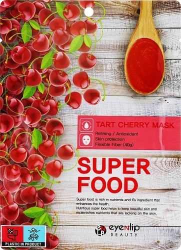 Маска тканевая с экстрактом терпкой вишни EYENLIP Super Food Mask Tart Cherry, EYENLIP, 23 мл