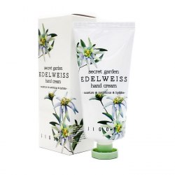 Крем для рук увлажняющий с экстрактом Эдельвейса JIGOTT Secret Garden Edelweiss Hand Cream, 100 мл.