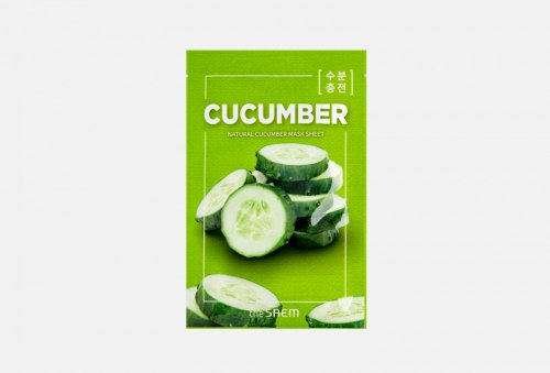 МАСКА НА ТКАНЕВОЙ ОСНОВЕ ДЛЯ ЛИЦА С ЭКСТРАКТОМ ОГУРЦА THE SAEM Natural Cucumber mask sheet 21мл