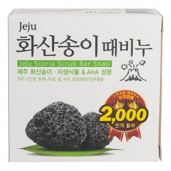 Мыло туалетное с вулканическим пеплом MUKUNGHWA Jeju Scoria Scrub Bar Soap 100g