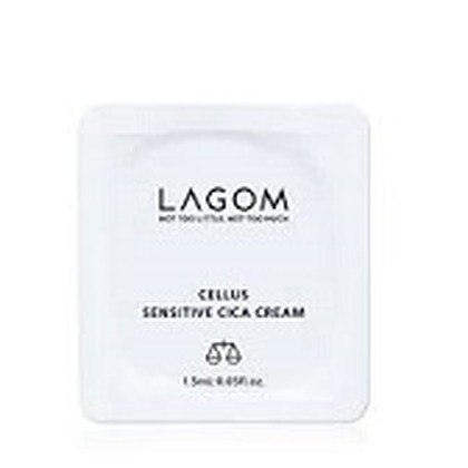 Крем для лица успокаивающий с экстрактом центеллы азиатской (SACHET) LAGOM CELLUS SENSITIVE CICA CREAM 1.5mL