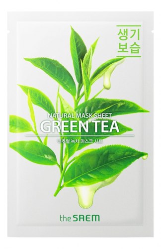 Тканевая маска с экстрактом зеленого чая THE SAEM Natural Green Tea Mask Sheet 21мл