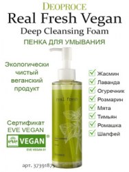 Очищающая пенка для умывания DEOPROCE Real Fresh Vegan Deep Cleansing Foam 210мл