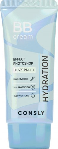 Крем BB увлажняющий с эфектом фотошопа CONSLY BB CREAM EFFECT PHOTOSHOP HYDRATION SPF50/PA++++ натуральный бежевый ,50мл