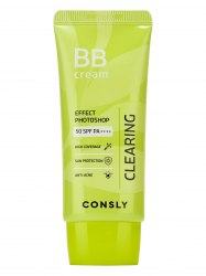 Крем BB матирующий с эфектом фотошопа CONSLY BB CREAM EFFECT PHOTOSHOP CLEARING SPF50/PA++++ натуральный бежевый ,50мл