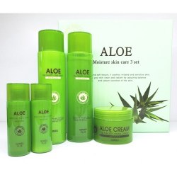 НАБОР ДЛЯ УХОДА ЗА КОЖЕЙ ЛИЦА С АЛОЕ GIINSU PLUS ALOE MOISTURE SKIN CARE 3 SET