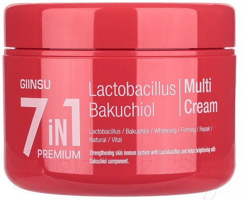 Крем для лица многофункциональный с лактобациллами GIINSU 7IN1 PREMIUM LACTO BAKUCHIOL CREAM,90мл